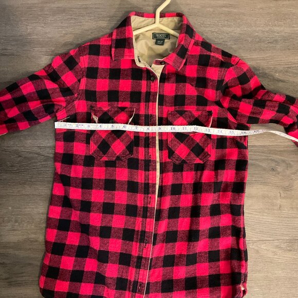 Roots Flannel Shirt, Pink and black, with elbow patches, XS - Picture 5 of 9
